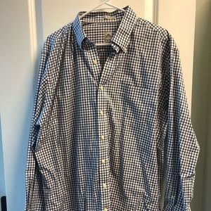 Peter Millar navy check oxford dress shirt XL